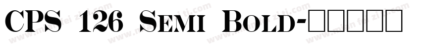 CPS 126 Semi Bold字体转换